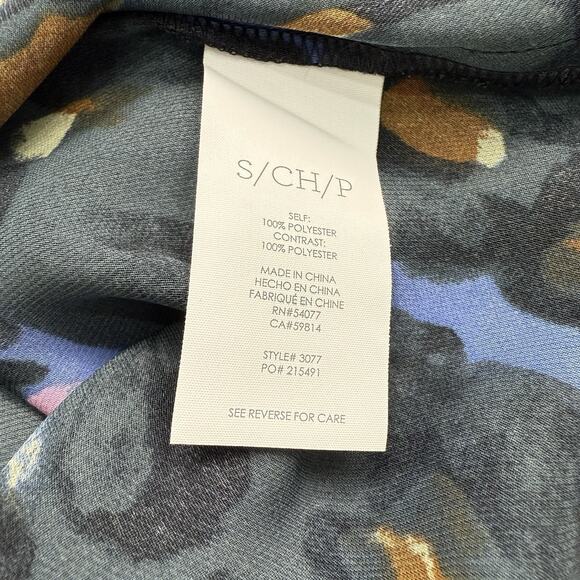 Cabi Sleeveless Faux Wrap Blouse Size‎ Small Abstract Multicolor Lightweight - Picture 6 of 7